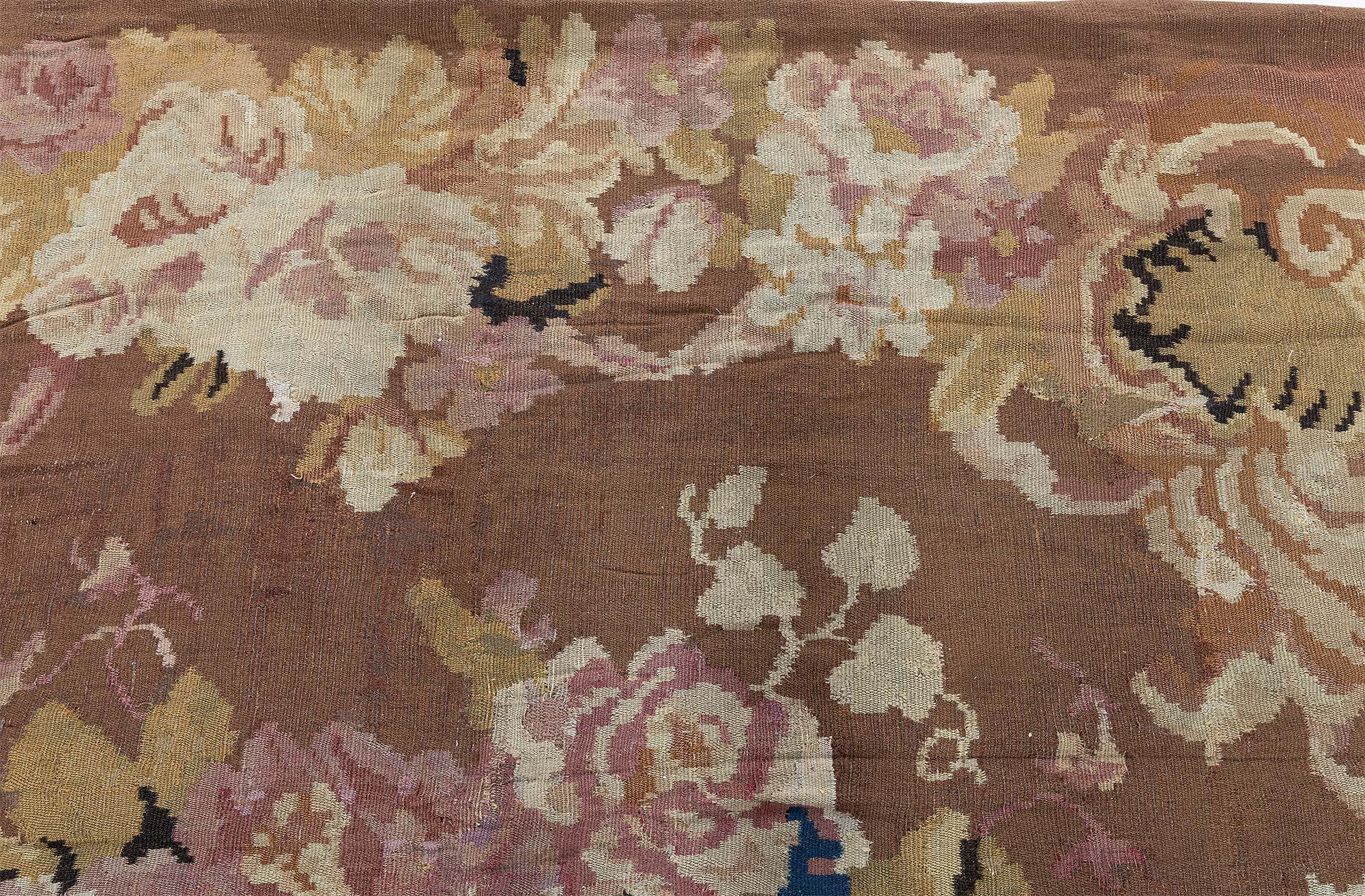 Noué à la main Doris Leslie Blau Tapis d'Aubusson Antique French en vente