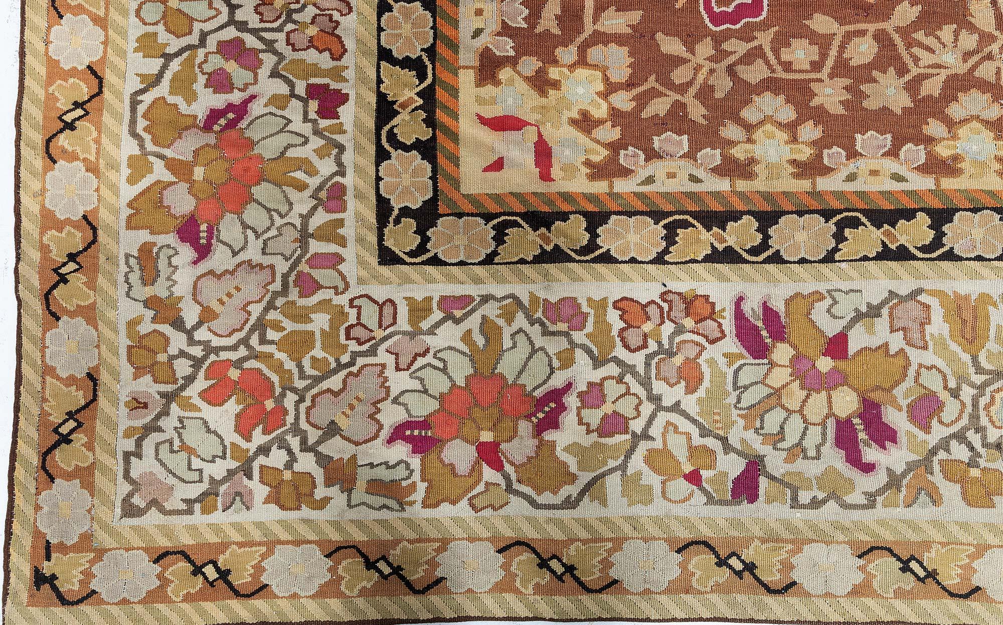 Doris Leslie Blau Alfombra Aubusson Antique French Anudado a mano en venta