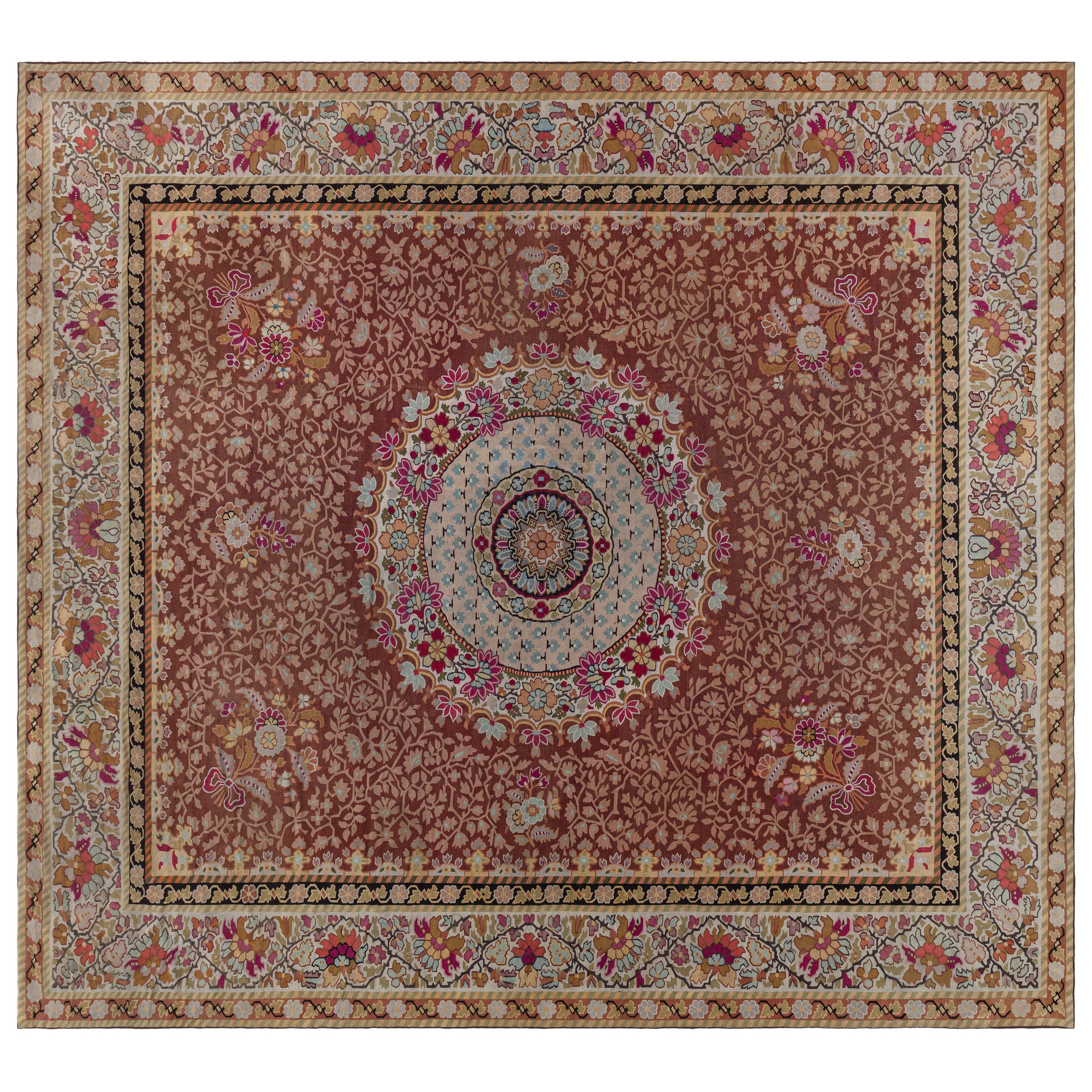 Doris Leslie Blau Alfombra Aubusson Antique French
