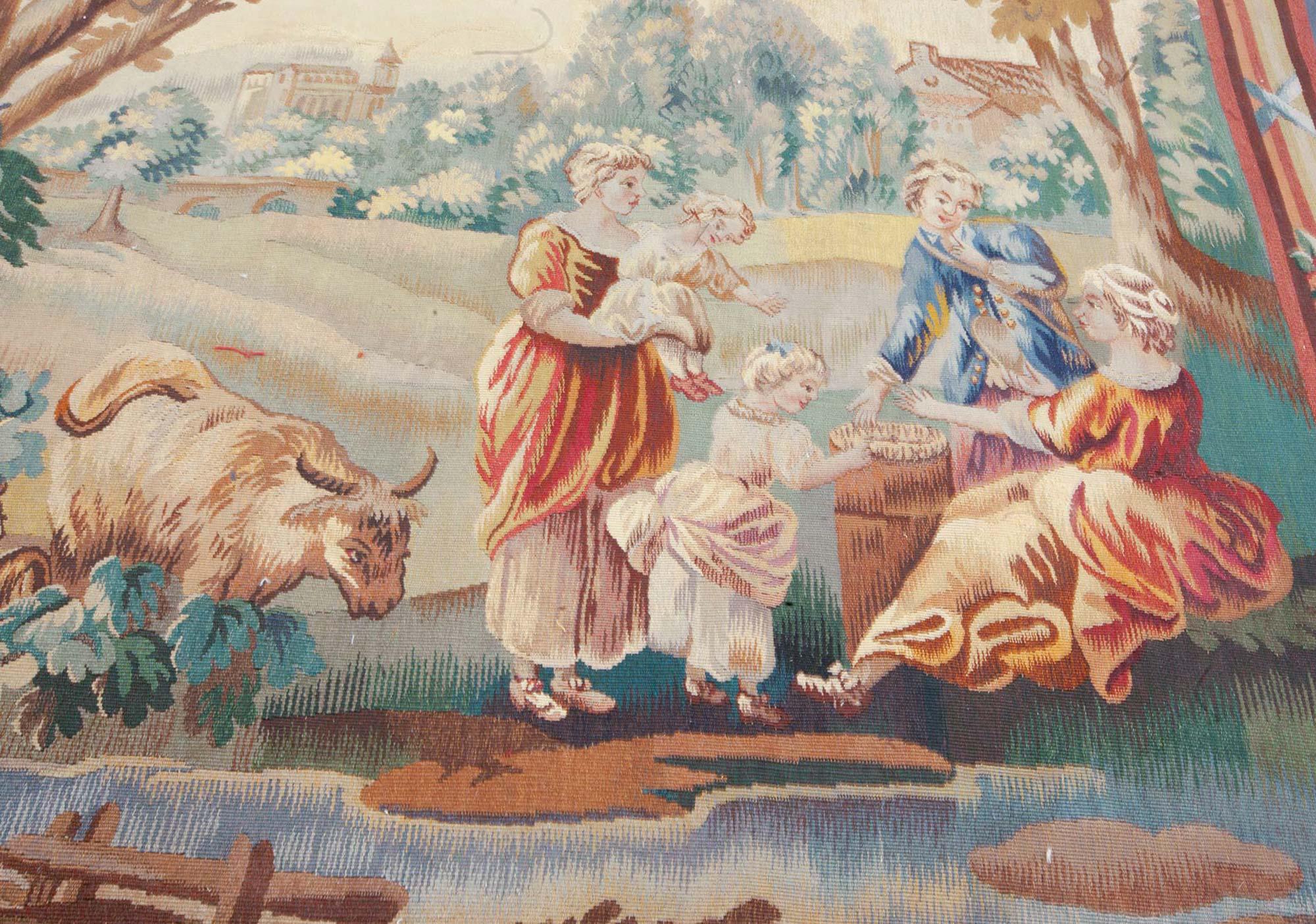Antique French Tapestry
Size: 6'2