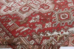 Doris Leslie Blau Antique Heriz Medallion Geometric Ivory Rug - c. 1920