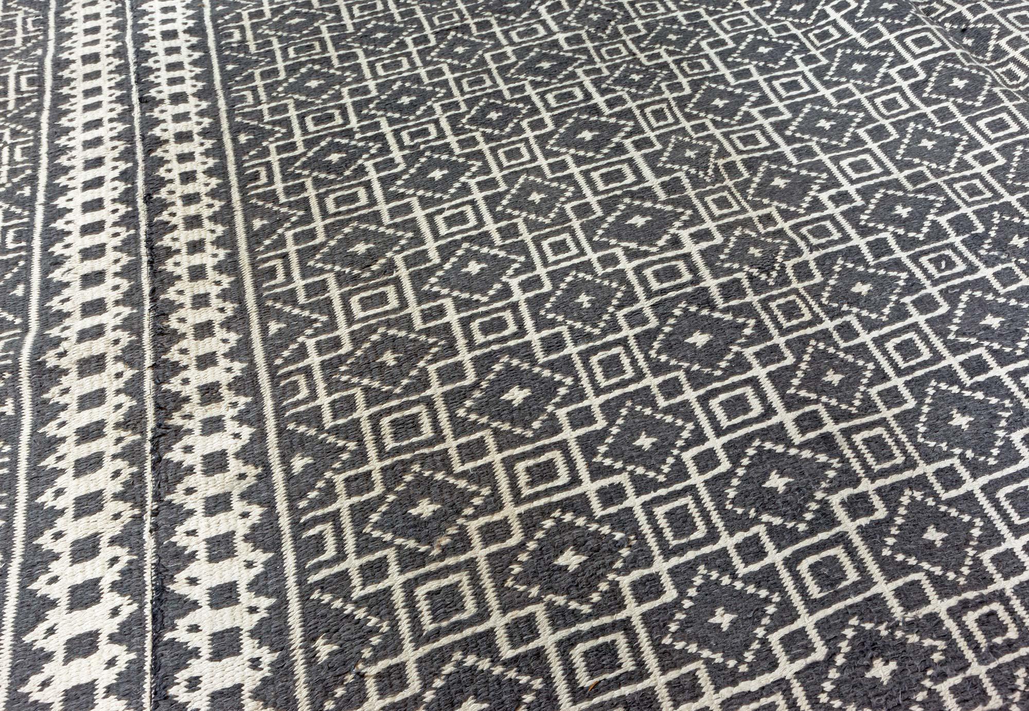 Doris Leslie Blau Antique Indian Agra Geometric Double Sided Rug For Sale 1