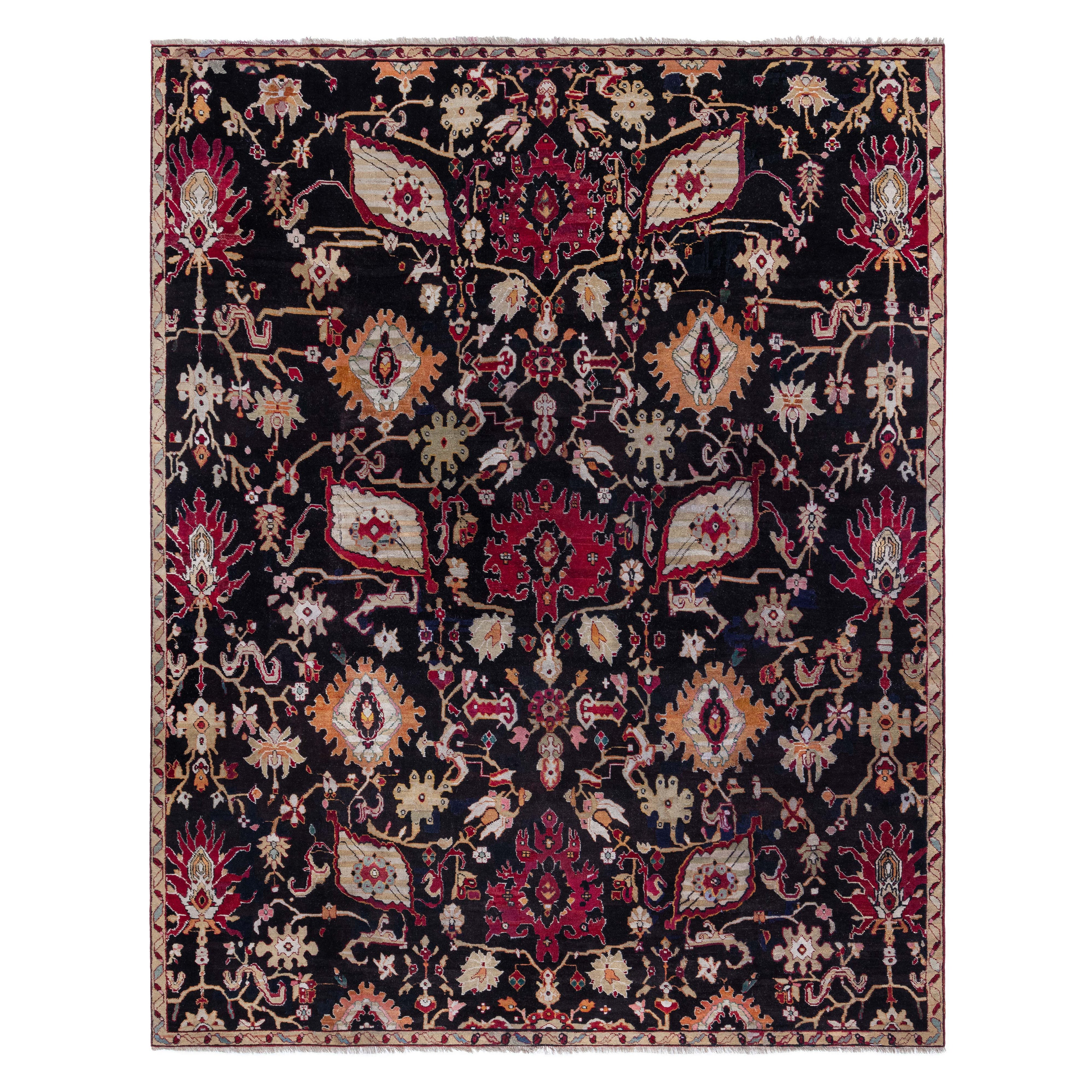 Doris Leslie Blau Antique Indian Agra Rug For Sale