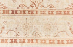 Doris Leslie Blau Antique Indian Amritsar Beige Handmade Wool Rug