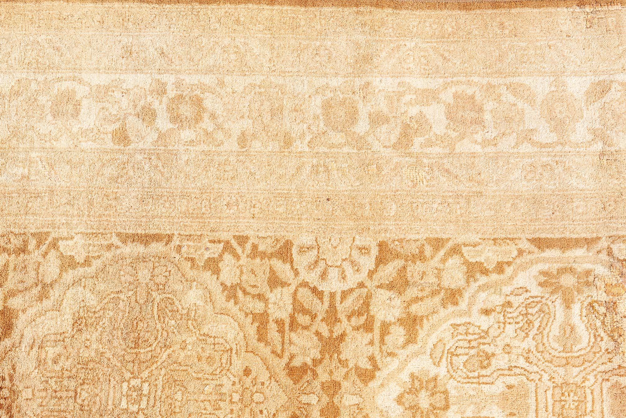 Doris Leslie Blauer antiker indischer Amritsar-Wollteppich, handgefertigt im Angebot 3