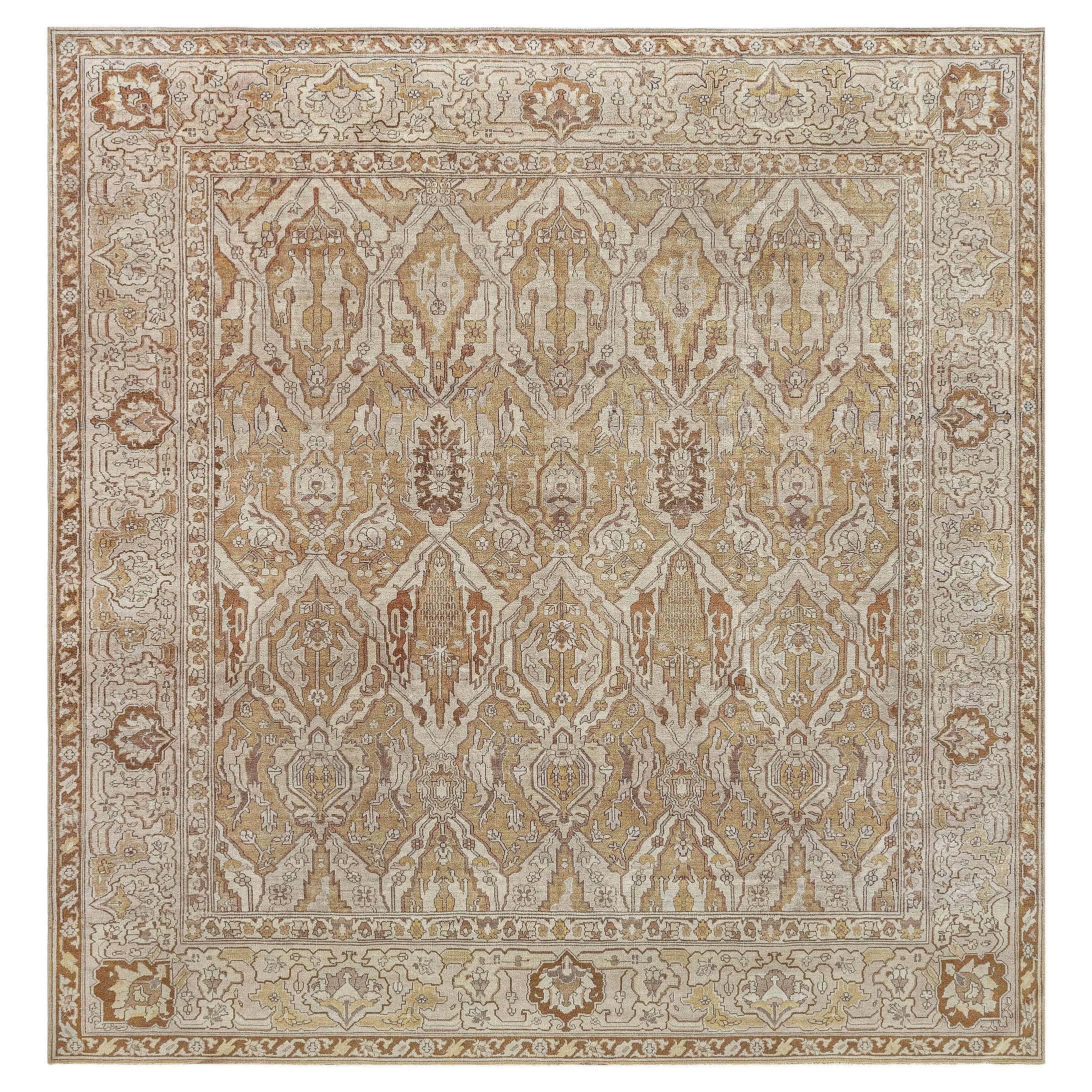 Doris Leslie Blau Antique Indian Amritsar Handmade Wool Rug 
Size Adjusted
 For Sale