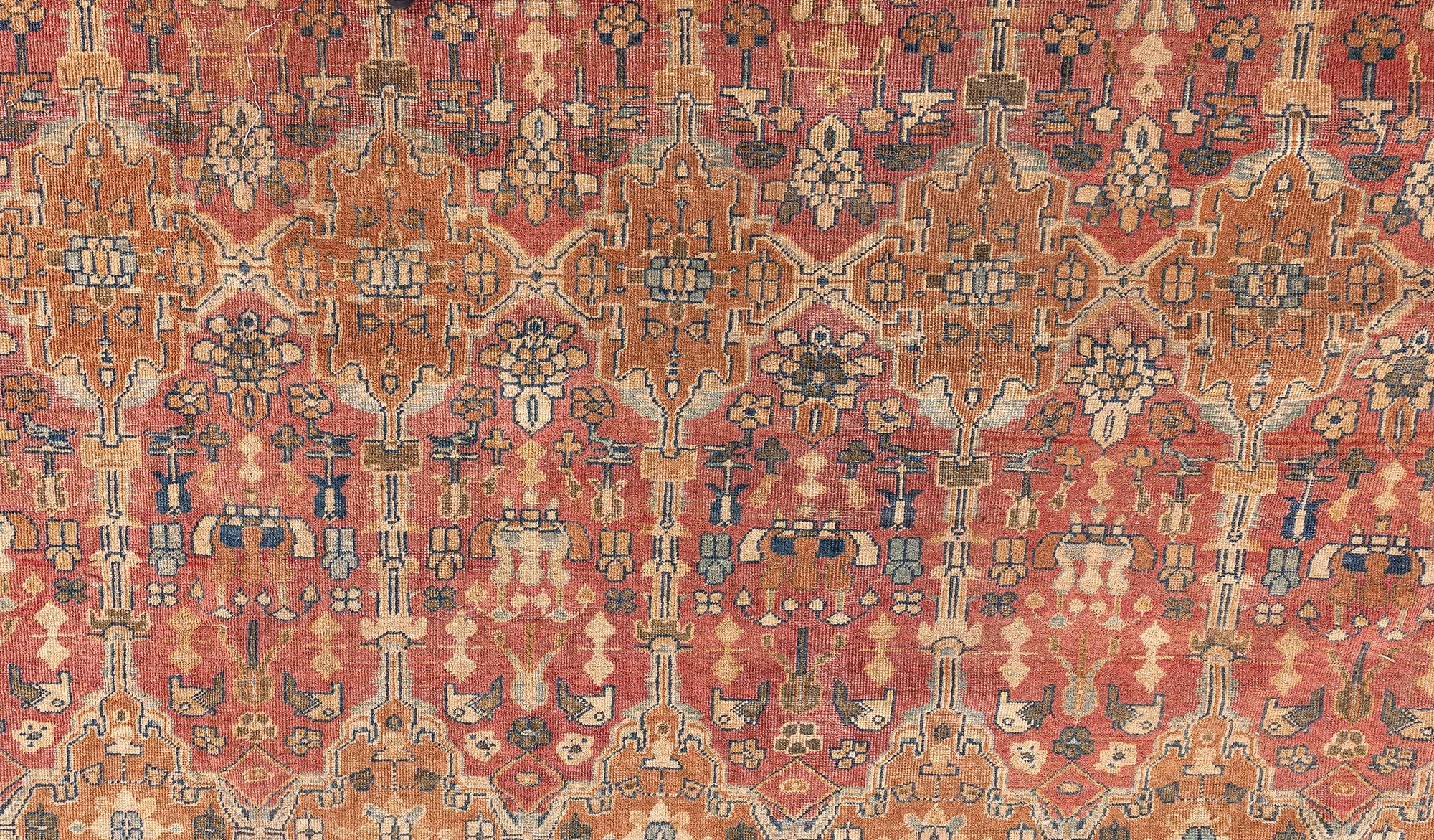 Doris Leslie Blau Antique Indian Handmade Carpet In Good Condition For Sale In New York, NY