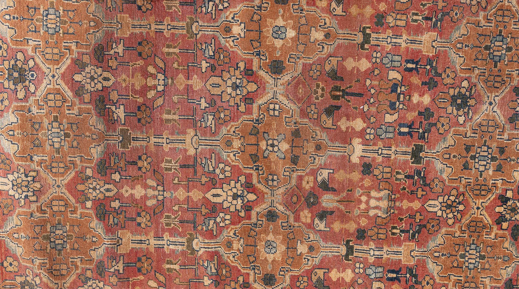 20th Century Doris Leslie Blau Antique Indian Handmade Carpet For Sale