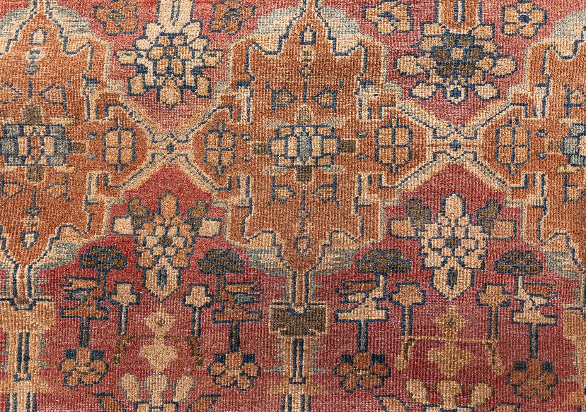 Doris Leslie Blau Antique Indian Handmade Carpet For Sale 2