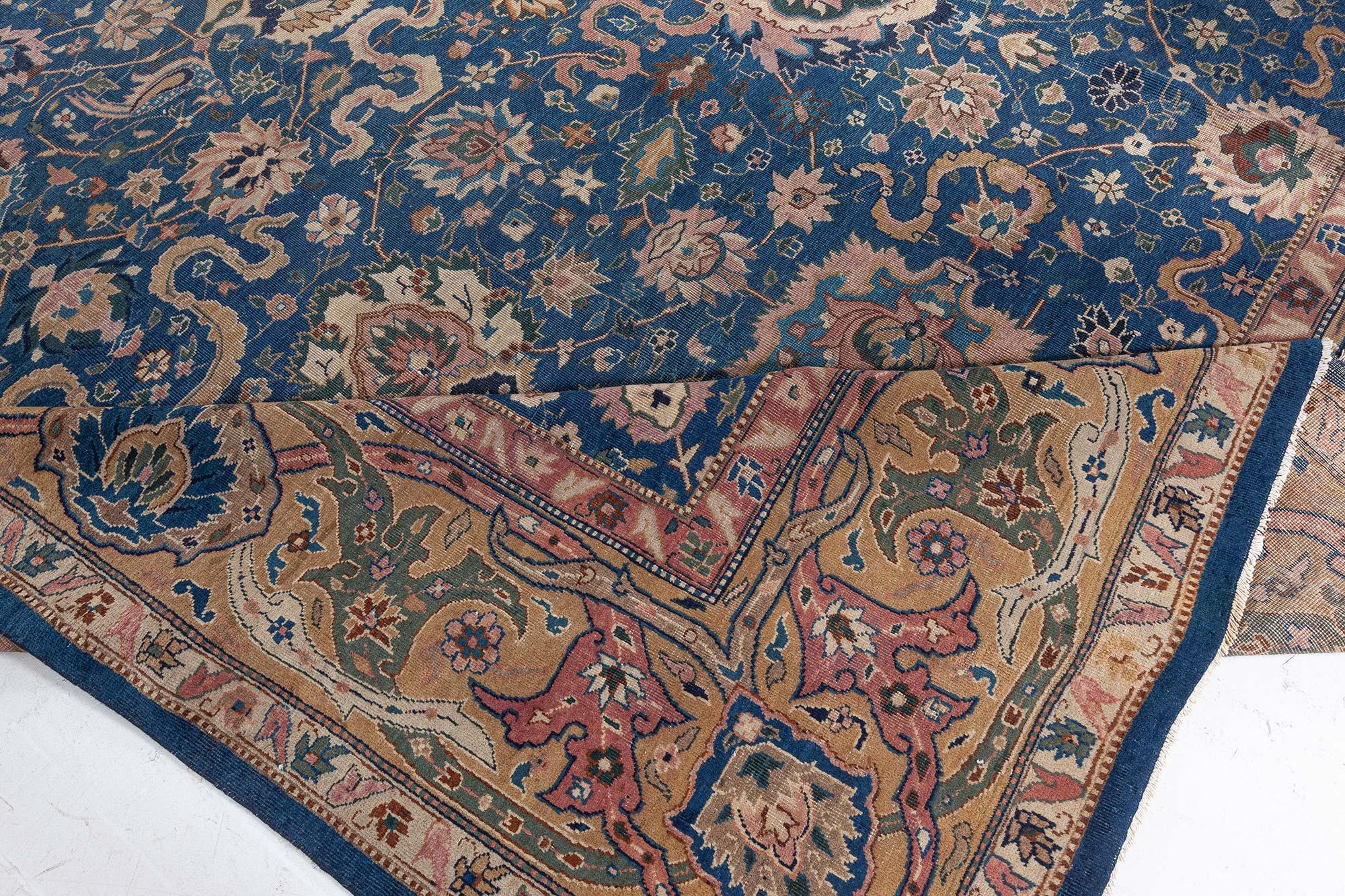 Doris Leslie Blau Antique Indian Handmade Wool Rug For Sale 1