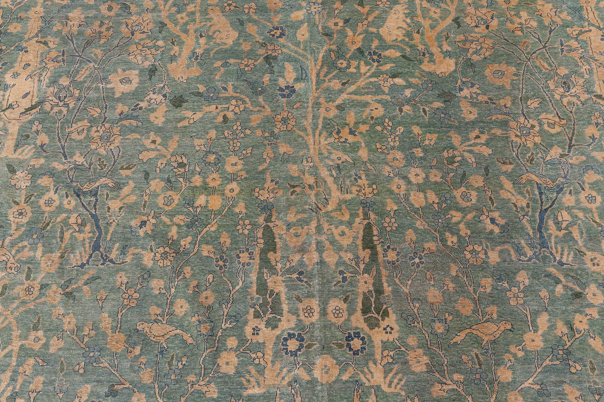 Doris Leslie Blau Antique Indian Handmade Wool Rug For Sale 1