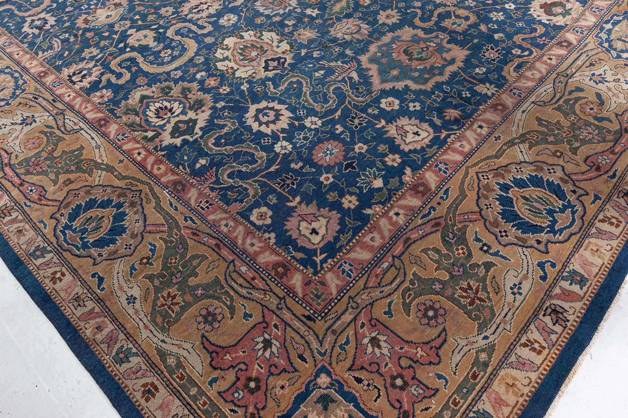 Doris Leslie Blau Antique Indian Handmade Wool Rug For Sale 2