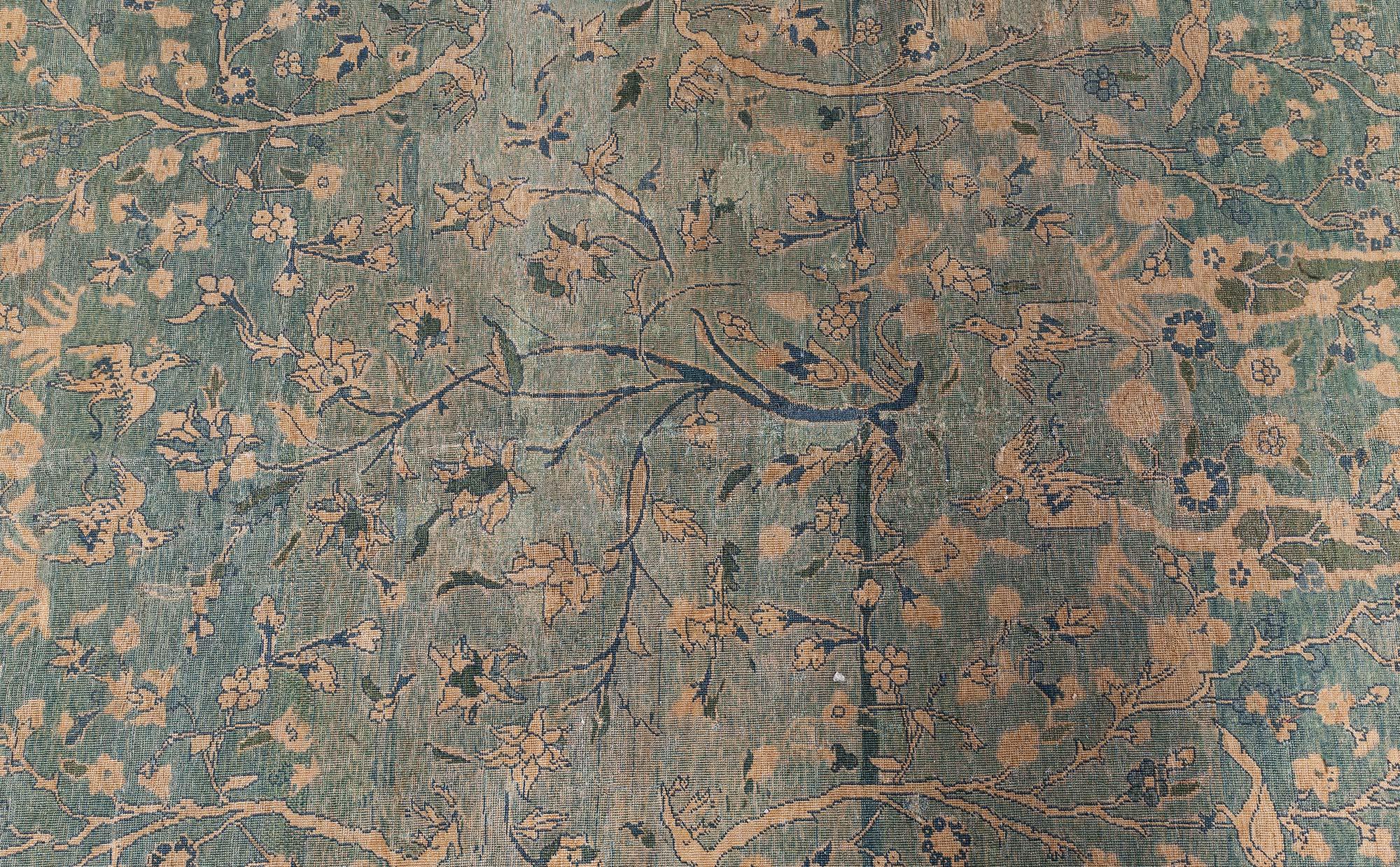 Doris Leslie Blau Antique Indian Handmade Wool Rug For Sale 2