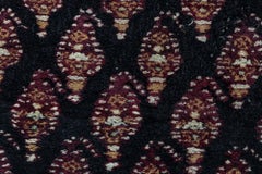 Doris Leslie Blau Antique Indian Navy Blue With Burgundy Rug - c. 1900 Agra