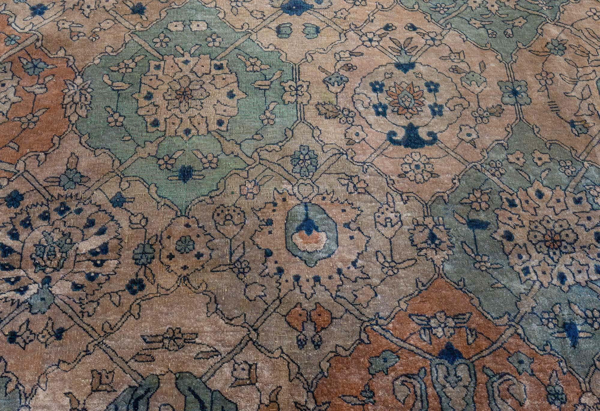 Hand-Knotted Doris Leslie Blau Antique Indian Rug For Sale