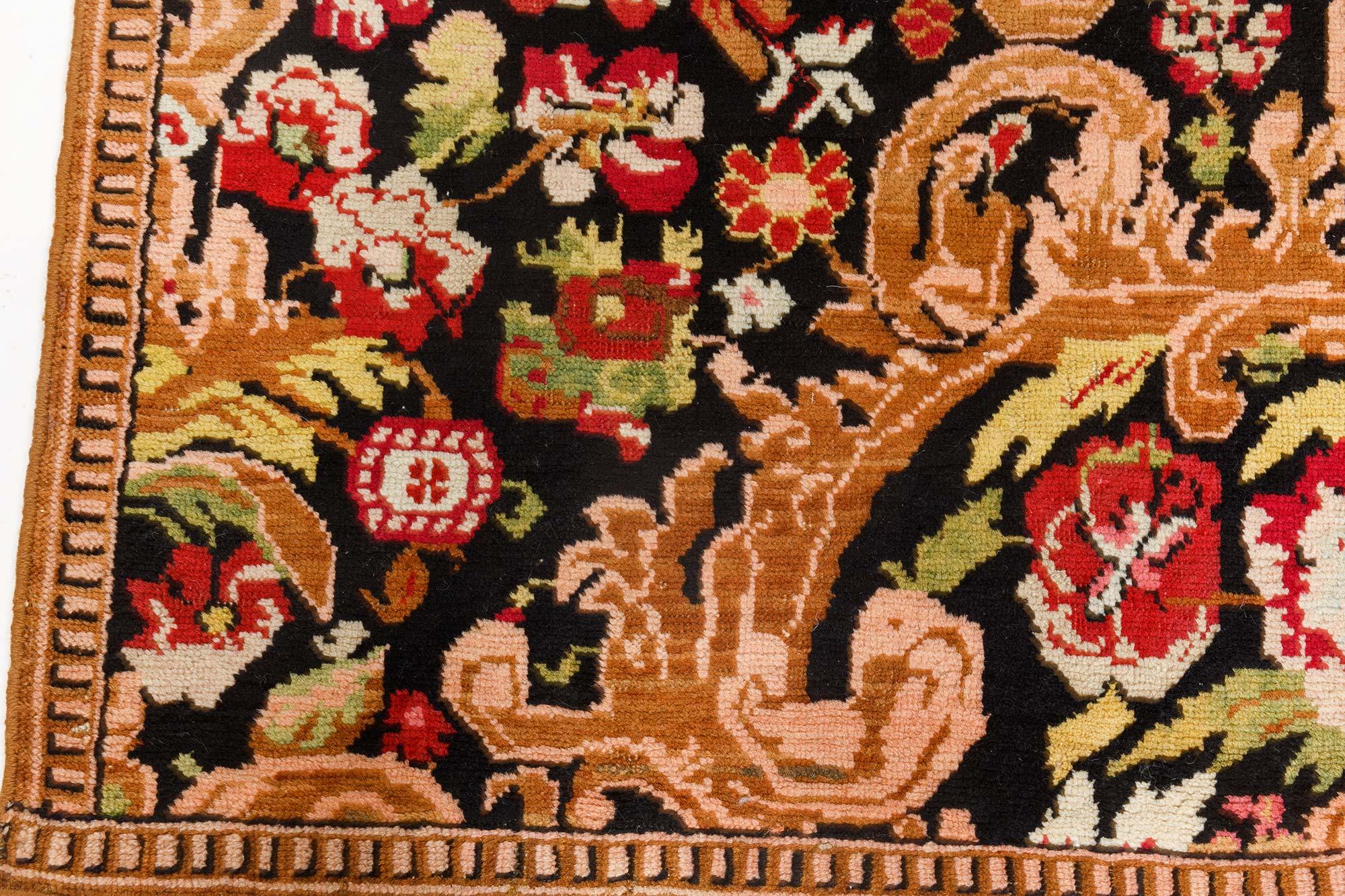 Doris Leslie Blauer antiker Karabagh-Teppich in Blau (Wolle) im Angebot