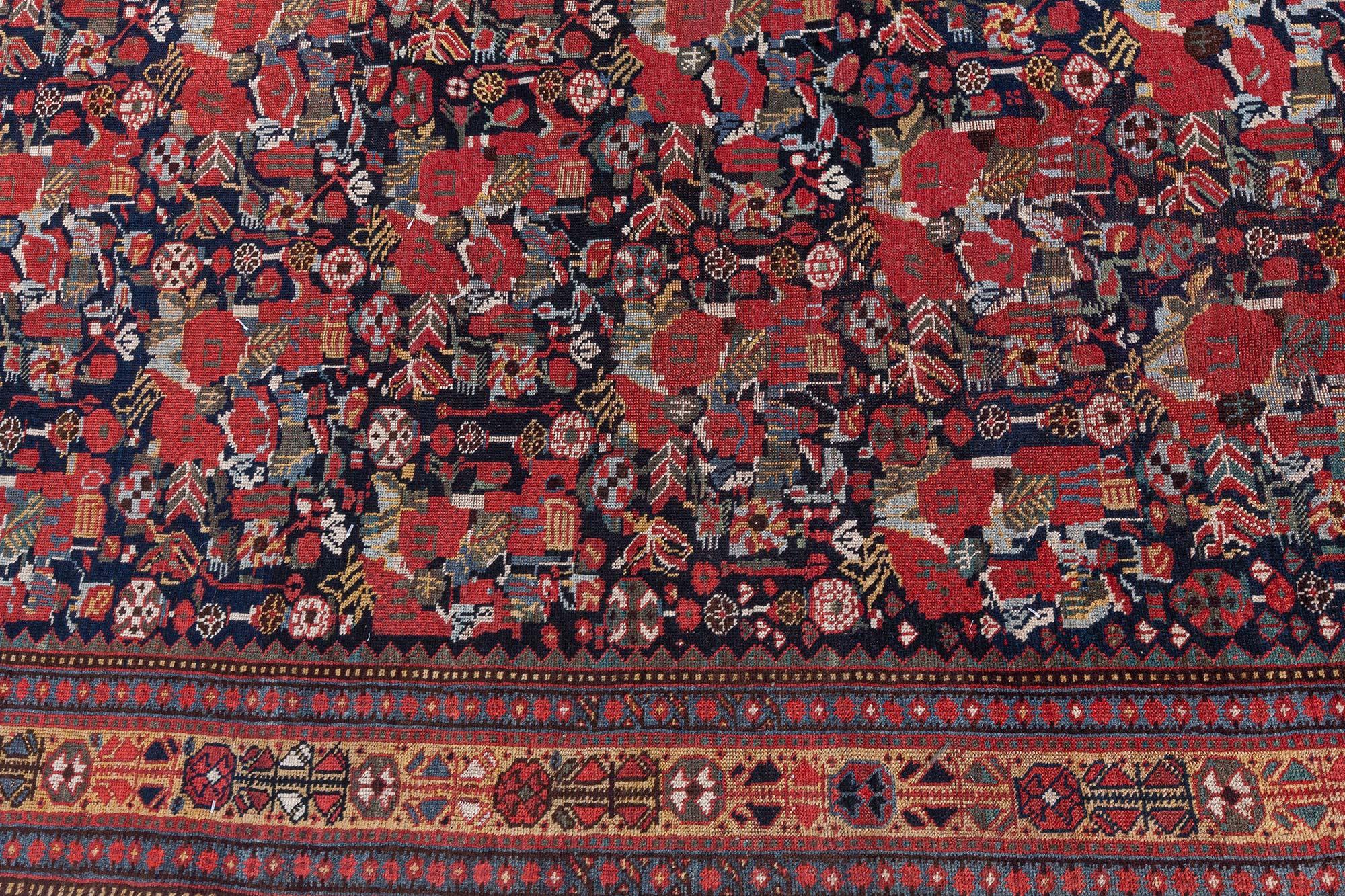 Doris Leslie Blauer antiker Karabagh-Teppich in Blau (Wolle) im Angebot