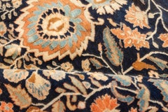 Doris Leslie Blau Antique Kashan Medallion Light Beige Rug - c. 1900 Mohtashem