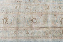 Doris Leslie Blau Antique Khorassan Allover Floral Soft Beige Rug - c. 1920