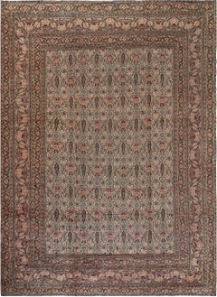Doris Leslie Blau Antique Khorassan Allover Floral Warm Tan Rug - c. 1920