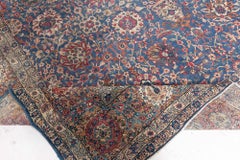 Doris Leslie Blau Alfombra Kirman Antigua Floral Marfil Beige - c. 1925