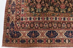 Doris Leslie Blau Antique Kirman Allover Floral Rug In Warm Tan - c. 1870