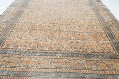 Doris Leslie Blau Antique Kirman Allover Floral Warm Tan Carpet - c. 1900