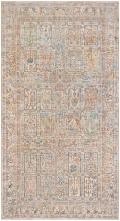 Doris Leslie Blau Antique Kirman Allover Pale Sand Hand-Knotted Rug - c. 1920