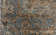 Doris Leslie Blau Antique Kirman Allover Sand Hand-Knotted Wool Rug - c. 1880