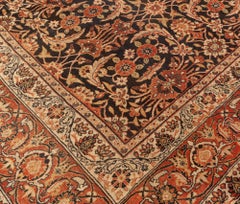 Doris Leslie Blau Antique Kirman Allover Warm Tan Hand-Knotted Rug - c. 1880