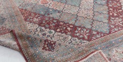 Doris Leslie Blau Tappeto antico Kirman floreale a trifoglio grigio chiaro - c.C. 1920