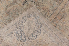 Doris Leslie Blau Antique Kirman Floral Allover Soft Beige Rug - c. 1880