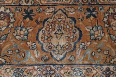Doris Leslie Blau Antique Kirman Floral Allover Warm Tan Rug - c. 1910