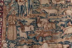 Doris Leslie Blau Antique Kirman Soft Beige Rug - c. 1870 Pictorial Biblical