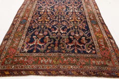 Doris Leslie Blau Antique Malayer Allover Floral Ivory Runner - c. 1880