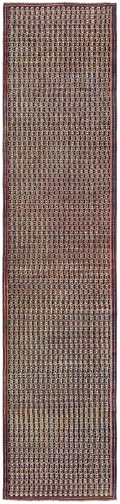 Doris Leslie Blau Antique Malayer Allover Floral Warm Tan Runner - c. 1930
