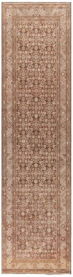 Doris Leslie Blau Antique Malayer Allover Warm Tan Runner In - c. 1920