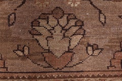 Doris Leslie Blau Antique Malayer Floral Allover Warm Tan Rug - c. 1920