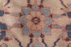 Doris Leslie Blau Antique Malayer Floral Allover Warm Tan Rug - c. 1920