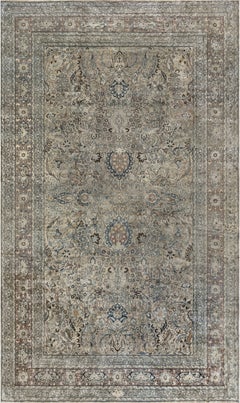 Doris Leslie Blau Antique Meshad Allover Floral Soft Beige Carpet - c. 1800