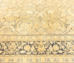 Doris Leslie Blau Antique Meshad Allover Floral Warm Tan Rug - c. 1880