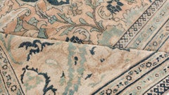 Doris Leslie Blau Antique Meshad Floral Allover Warm Tan Carpet - c. 1900