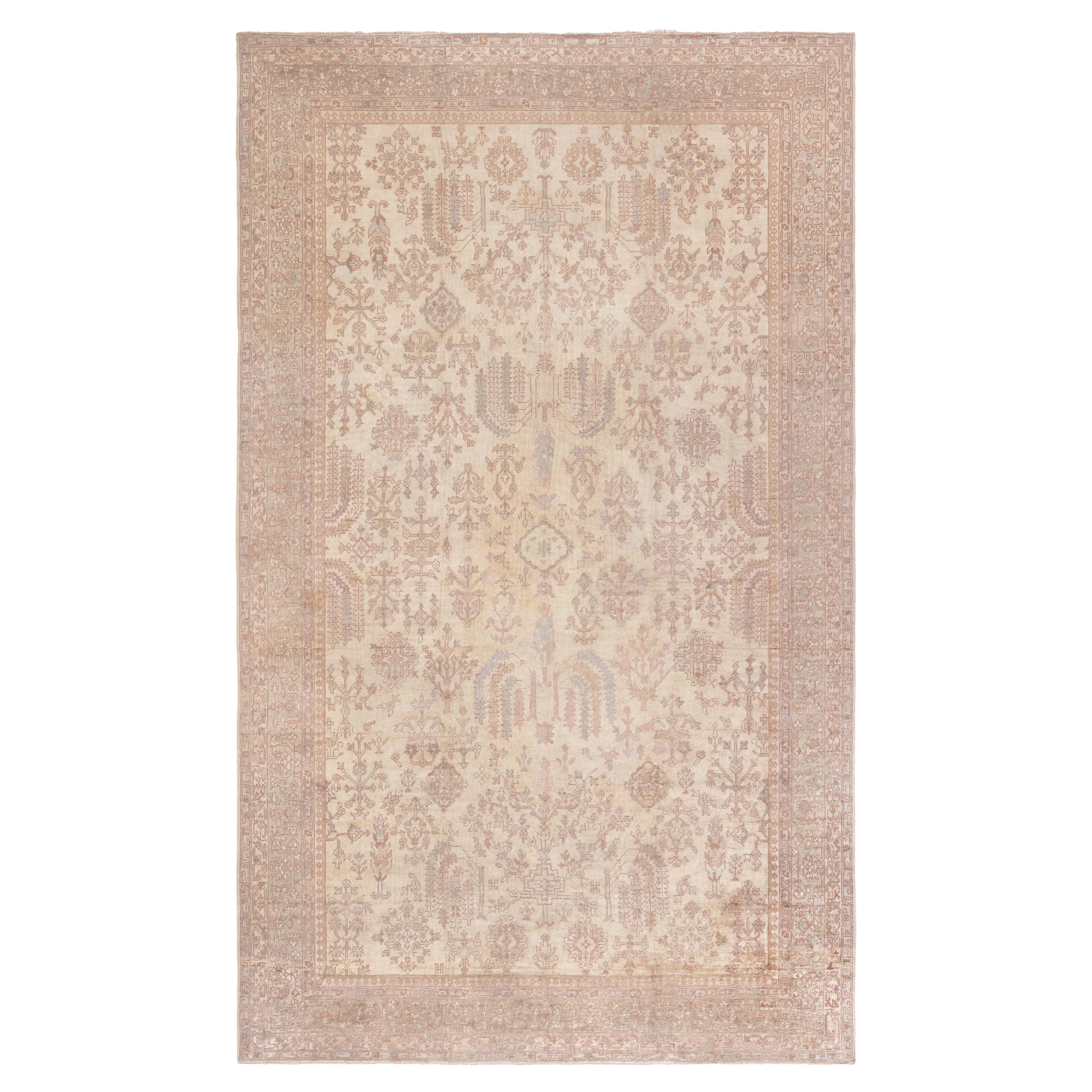 Doris Leslie Blau Antique Oushak Handmade Wool Carpet