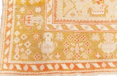 Doris Leslie Blau Antique Oushak Turkish Floral Light Beige Rug – c. 1920