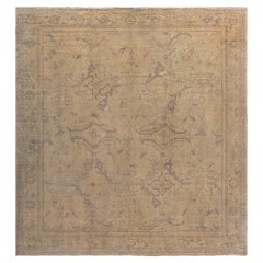 Tappeto turco Oushak antico di Doris Leslie Blau, con motivi geometrici, color crema-beige - 1920 circa