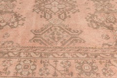 Doris Leslie Blau Antique Oushak Turkish Geometric Light Taupe Carpet - c. 1920