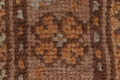 Doris Leslie Blau Antique Oushak Turkish Geometric Warm Tan Rug - c. 1920