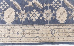 Doris Leslie Blau Antique Oushak Turkish Geometric Warm Tan Rug - c. 1920