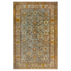 Doris Leslie Blau Antique Oushak Turkish Ivory Rug - c. 1880 (Size Adjusted)