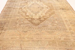 Doris Leslie Blau Antique Oushak Turkish Medallion In Taupe Rug - c. 1950